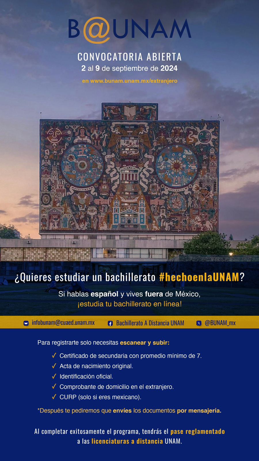 B@UNAM: Estudia tu bachillerato a distancia en la UNAM